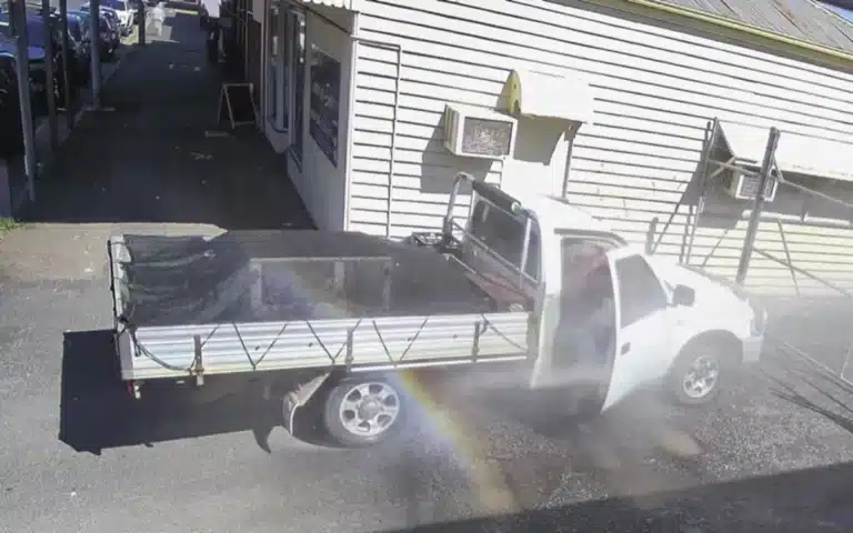 Man delivers instant karma with his sprinklers for any drivers who try and park in his shop's driveway