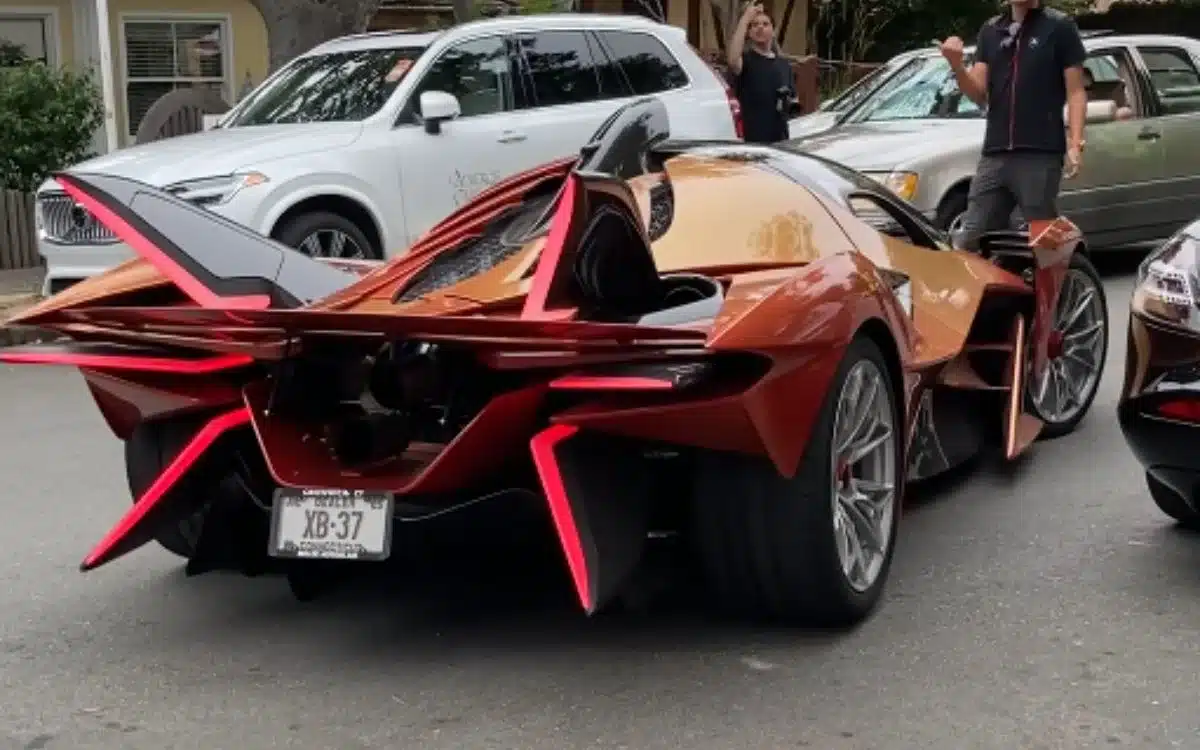 Driver of 1-of-1 $3M prototype inches away from disaster while parallel parking at California hypercar convention