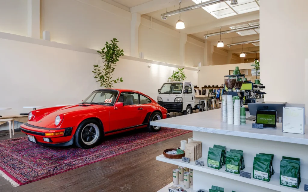 These California coffee shops bring you F1 cars with your morning cup of Joe