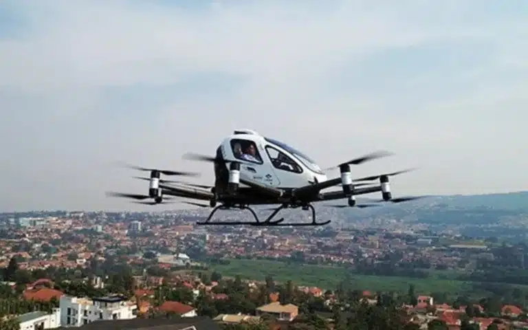 China's EH216-S eVTOL makes history with first pilotless passenger flight in Africa