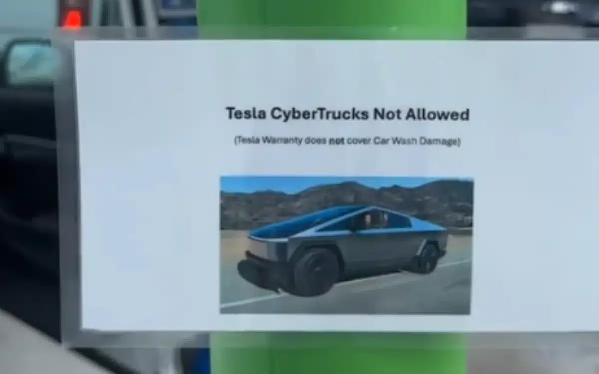 Tesla Cybertruck is turned away from LA car wash