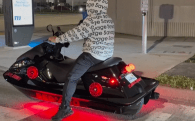 This jet ski-street bike hybrid spotted in Miami looks like a glitch in GTA