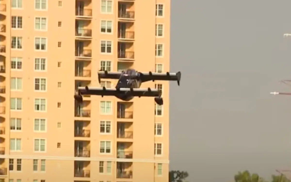 ‘Flying car’ soars over Tampa Bay without a sound… the future is here