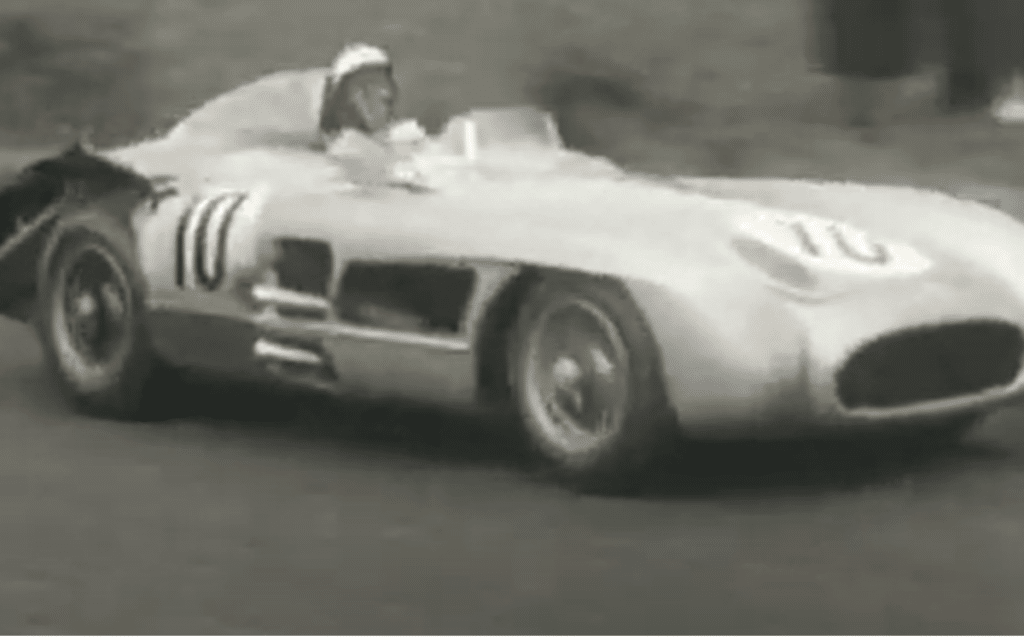 Old footage shows when Stirling Moss went flat out in a Mercedes and made history