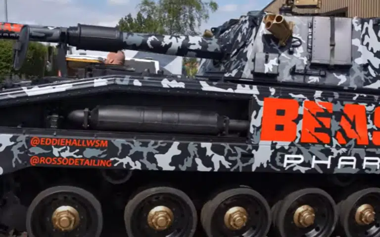 World's Strongest Man Eddie Hall 'pimps' his tank in amazing way then drives it down public roads