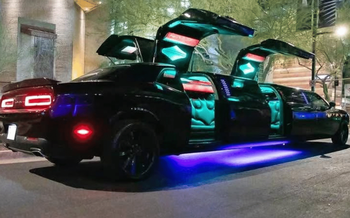 In Arizona a Dodge Challenger stretch limo is being sold for $69k on Marketplace and is actually sick