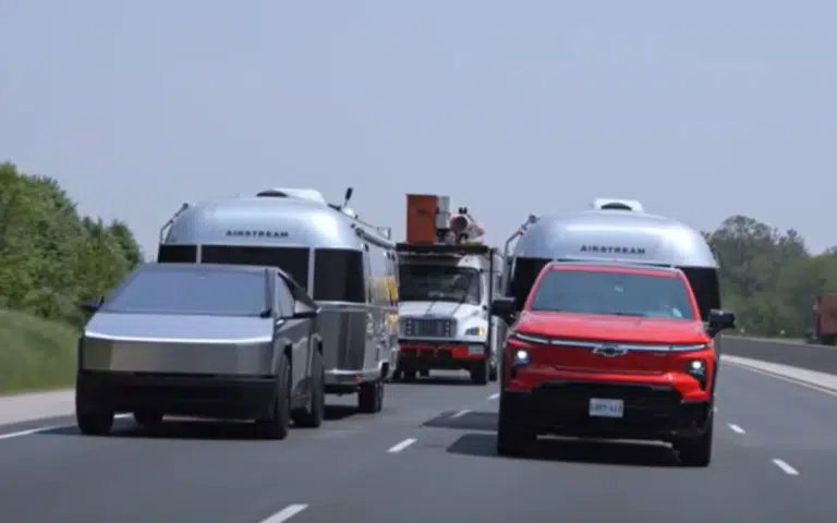 Canadian pitted the Tesla Cybertruck against the Chevy Silverado in the ultimate towing competition