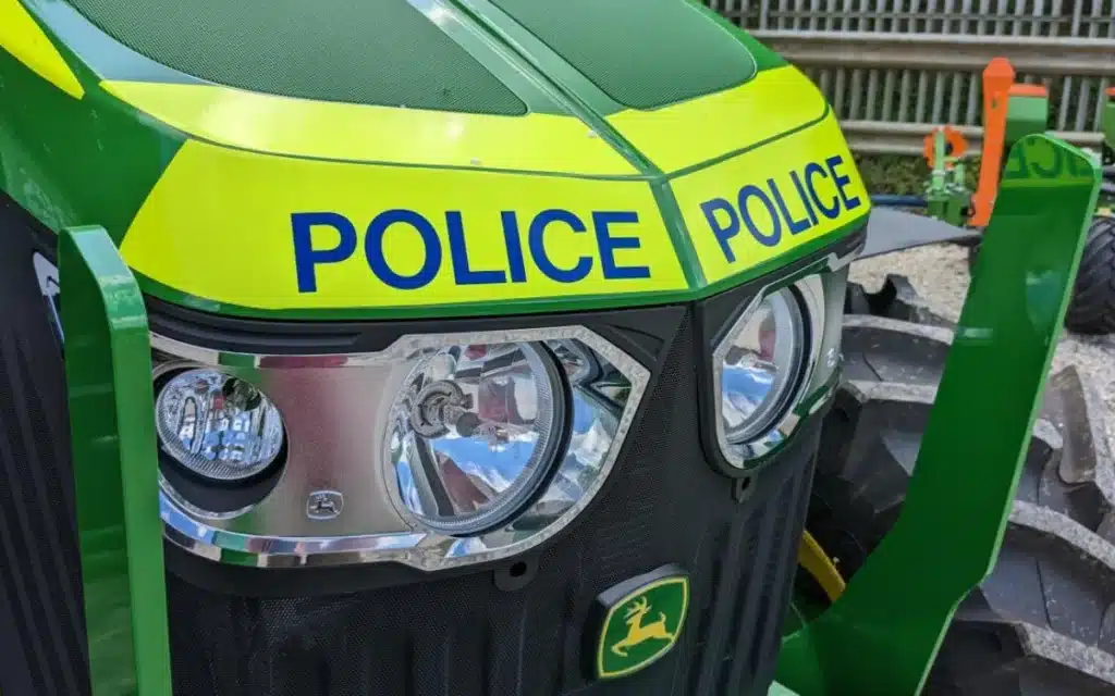 The world's weirdest police car is a huge tractor in a tiny UK village