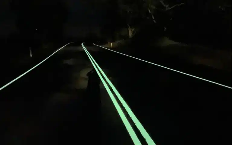 Australia is testing glow-in-the-dark road paint to help night-time travel safety