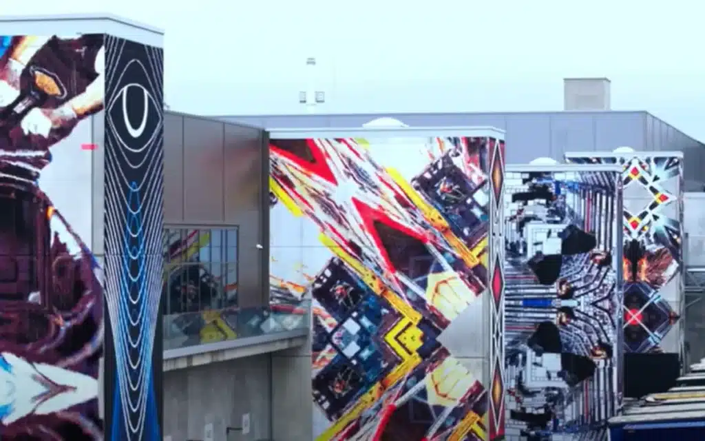 One-of-a-kind robot painter creates murals all over Tesla's Gigafactory
