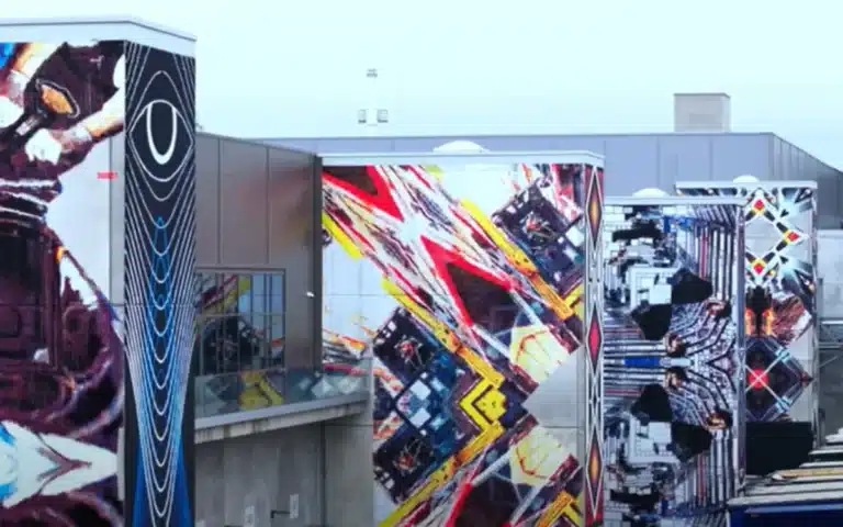 One-of-a-kind robot painter creates murals all over Tesla's Gigafactory
