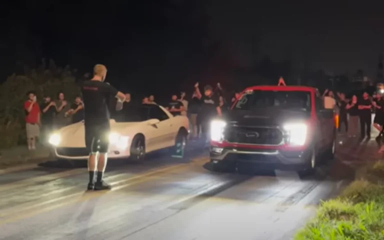 New Jersey man driving 1100-HP Ford F-150 Twin Turbo calls out everyone he sees for a street race and it doesn't always go to plan