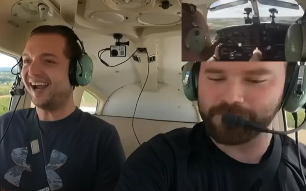 Man kept his pilot training a secret from friend who's left shocked as he takes control of plane