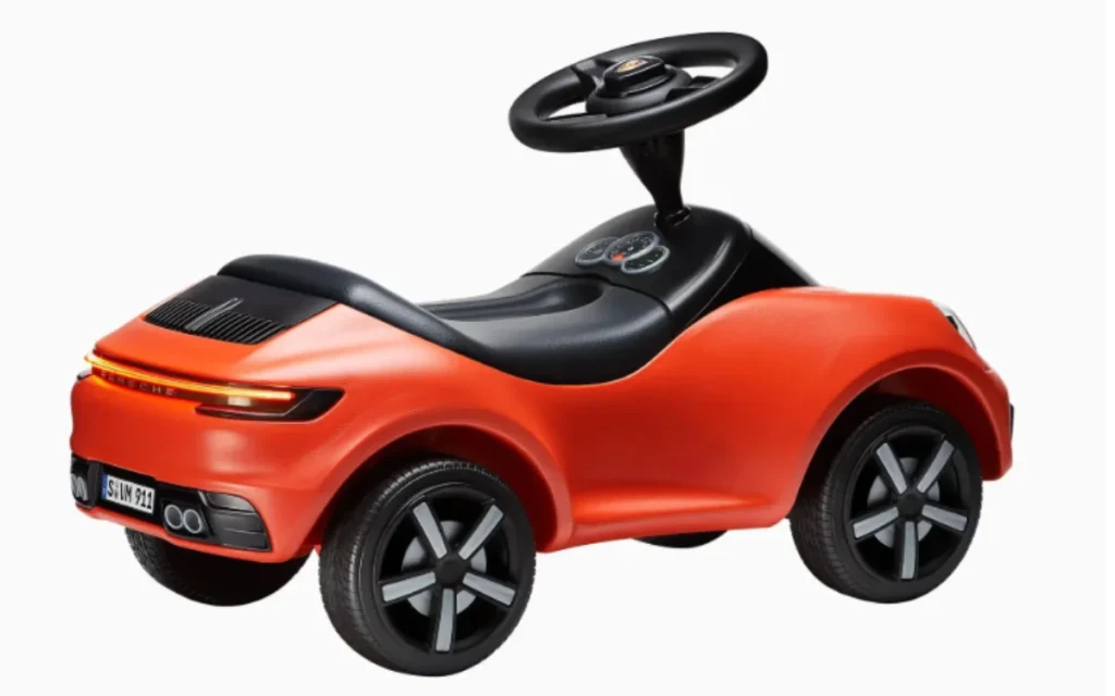 Porsche has taken things to the next level with a baby car that comes with an integrated touch screen