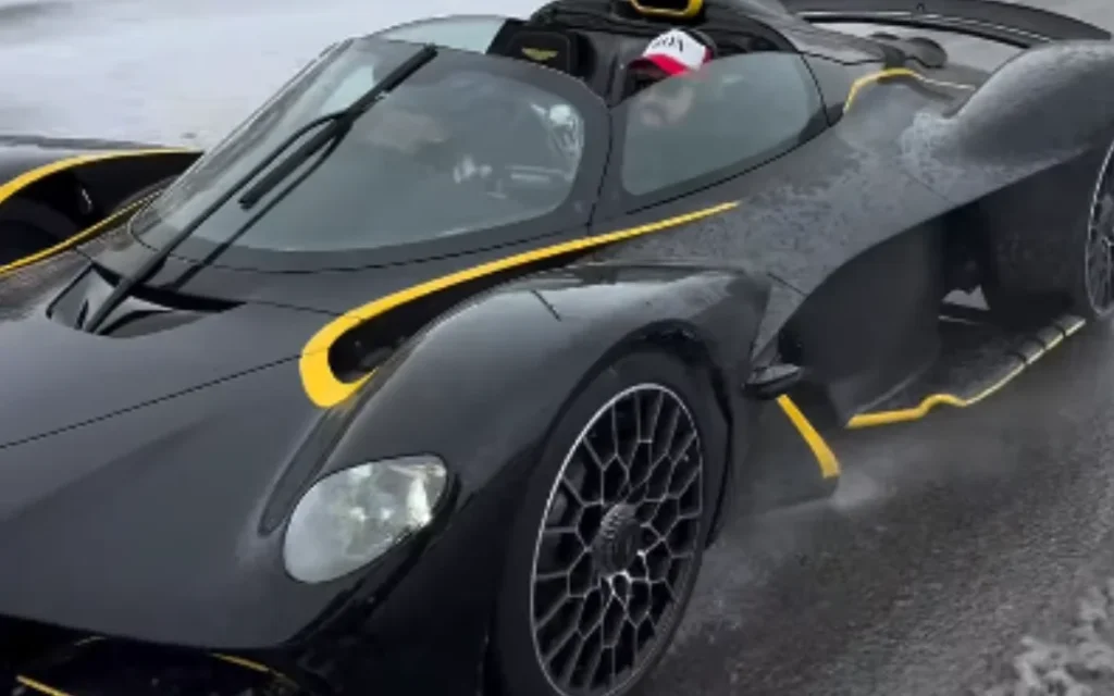 Aston Martin Valkyrie Spider owner caused shock by taking two goats for a ride in the $3 million hypercar 