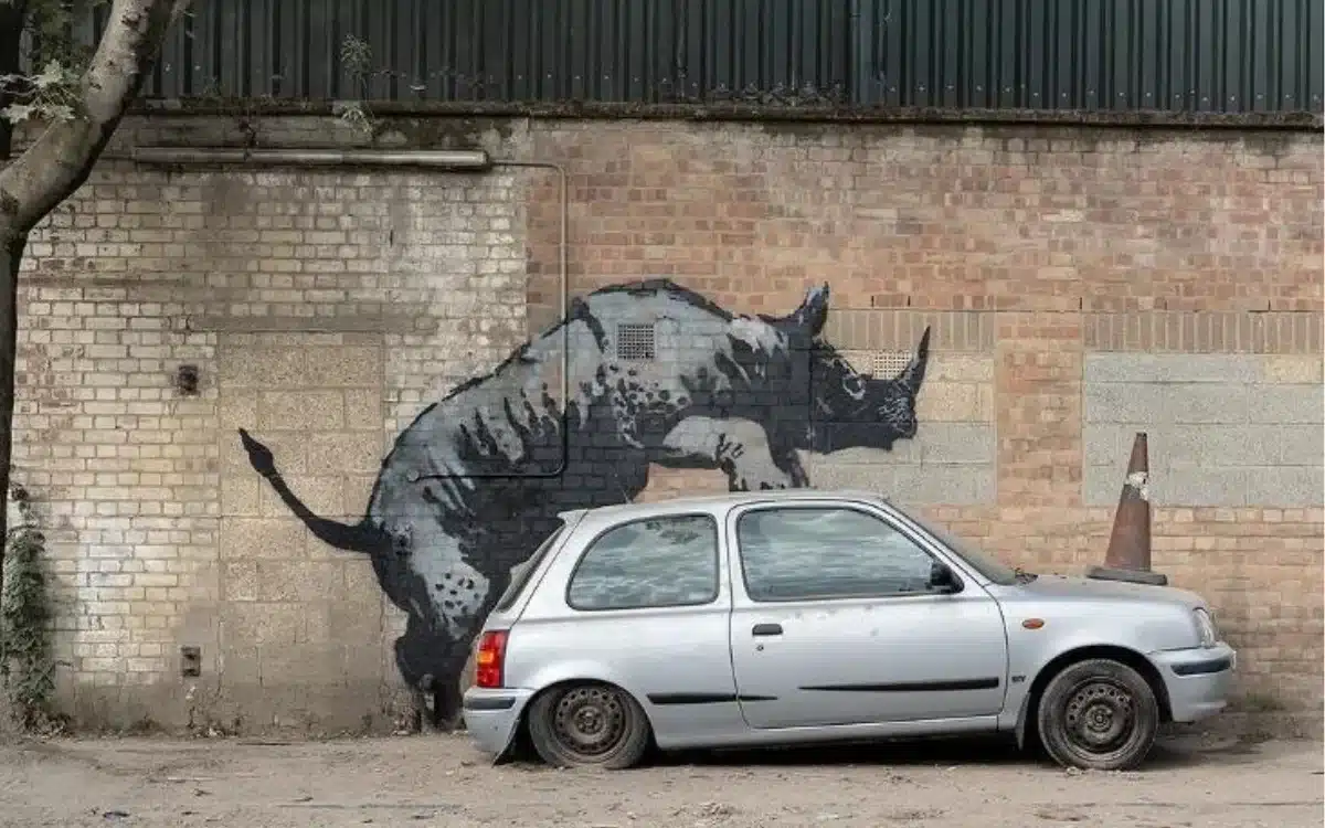 Banksy’s latest work shows a car