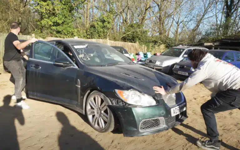 This Jaguar XFR was a crash damaged car and risky salvage rebuild Through expert car restoration, it’s now running again and ready for a second chance