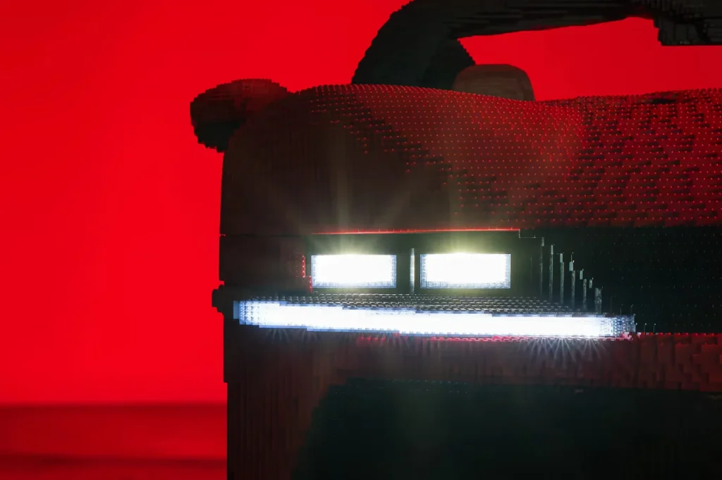 This life-size LEGO Ferrari 12Cilindri looks identical to the real supercar but one unexpected detail completely flips expectations