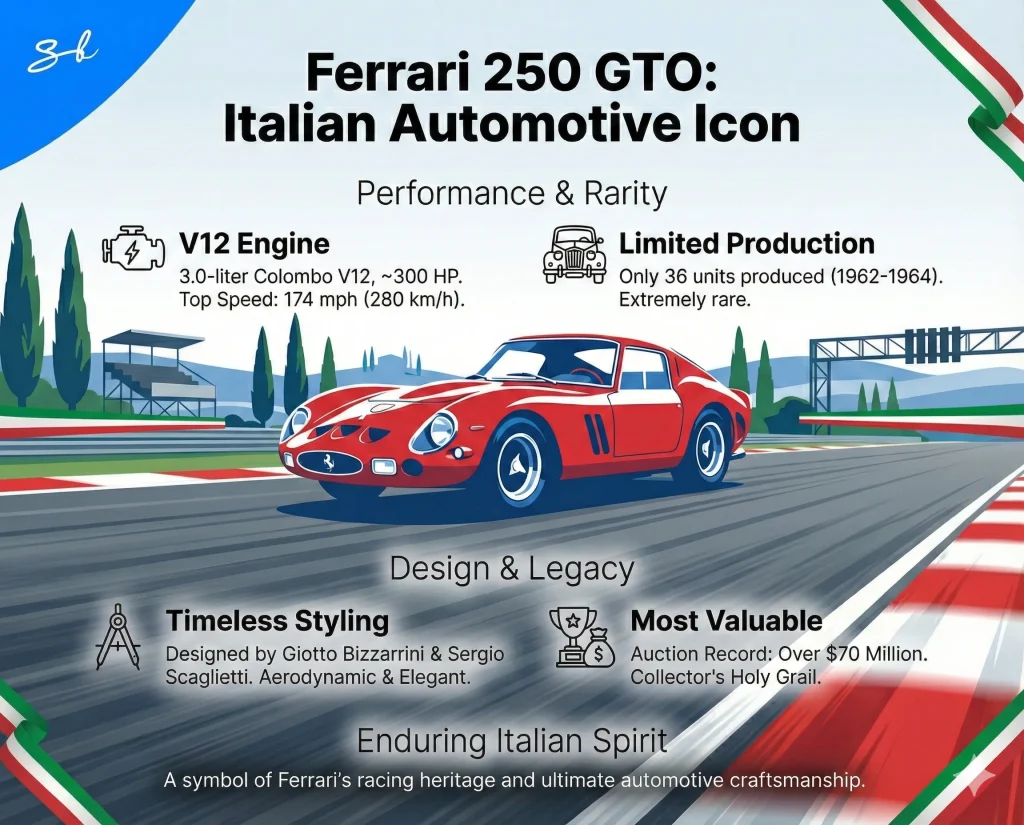 A Ferrari 250 GTO sports car sold for $38,500,000 at auction despite no longer being fully original