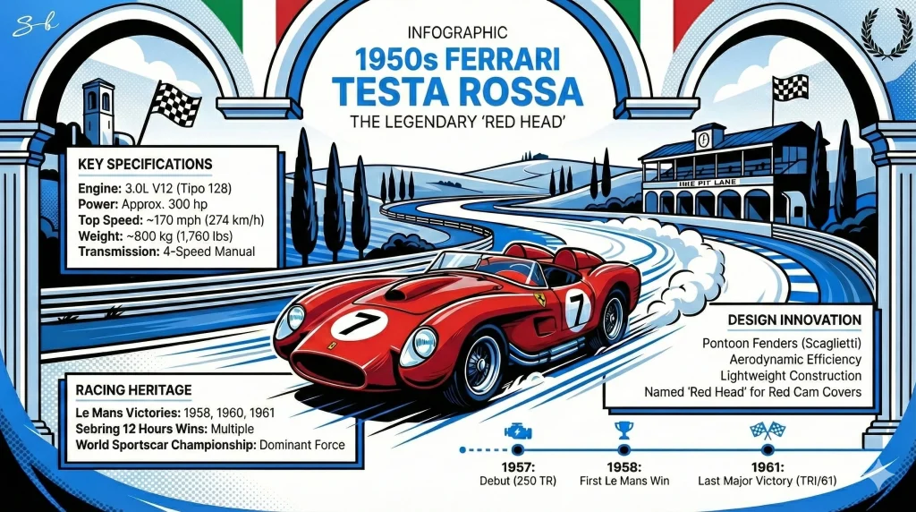 An ex-DeLorean engineer couldn’t afford a real 1950s Ferrari Testa Rossa supercar so he built his own