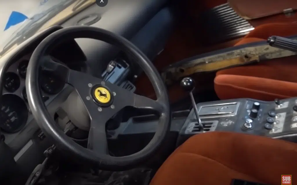 Gold Ferrari 308 interior