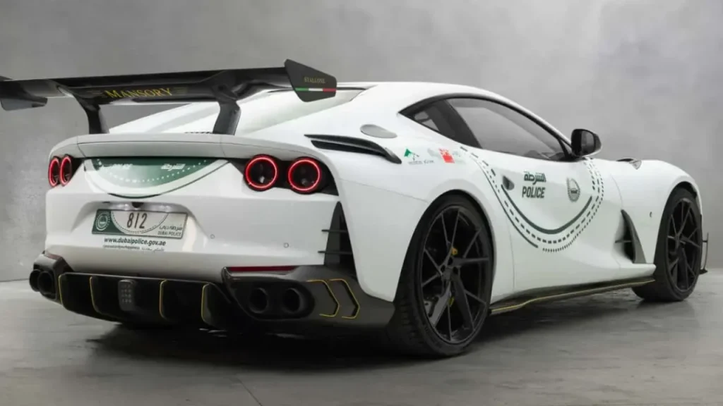Dubai police adds a 800 HP Mansory Ferrari 812 Superfast to its extremely exotic fleet of cars