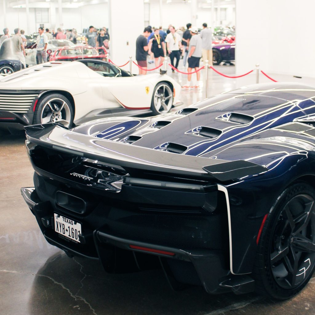 First Ferrari F80 arrives in Dallas wearing a wild color-shifting paint job that changes from blue to green