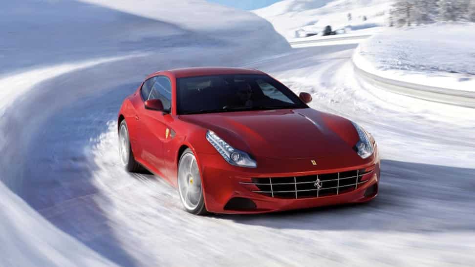 Ferrari FF on snow