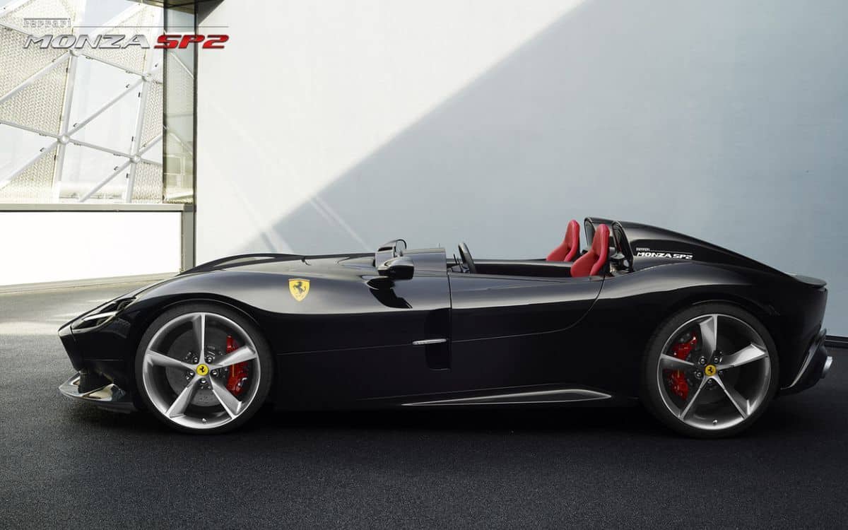 The Ferrari Monza SP2 in side profile