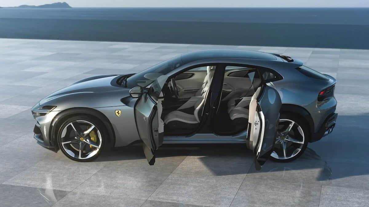 Ferrari Purosangue with doors open