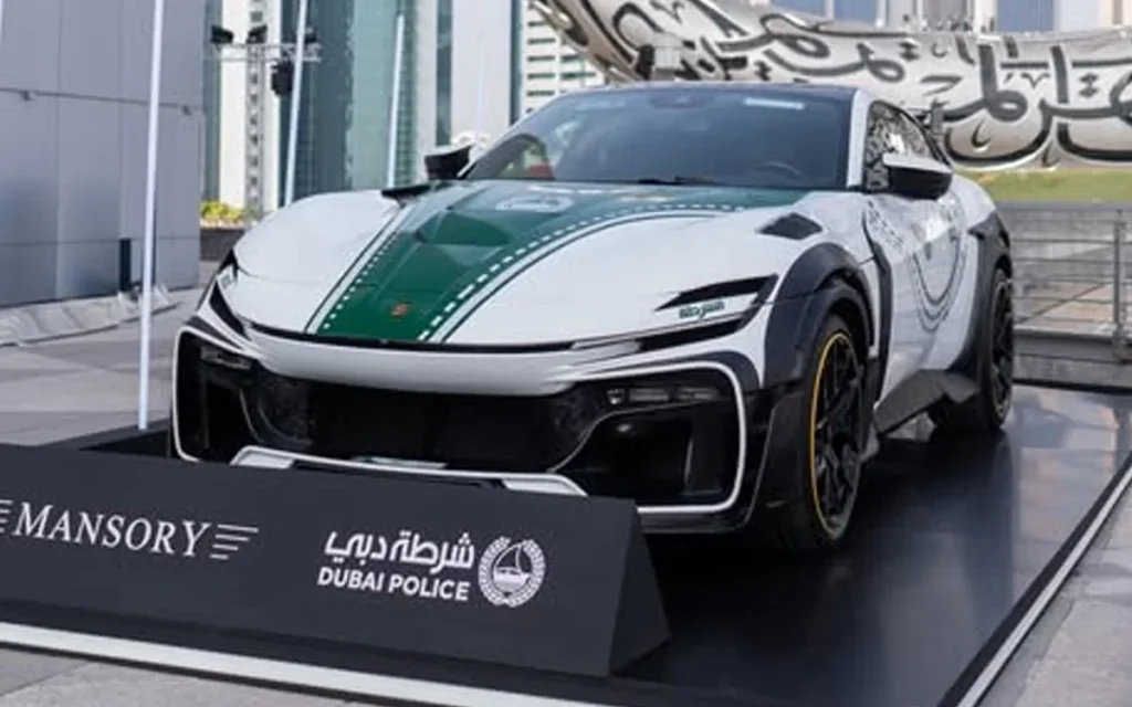 The Dubai Police has added yet another supercar to its fleet as a Ferrari Purosangue has been revealed, boasting a powerful Mansory kit