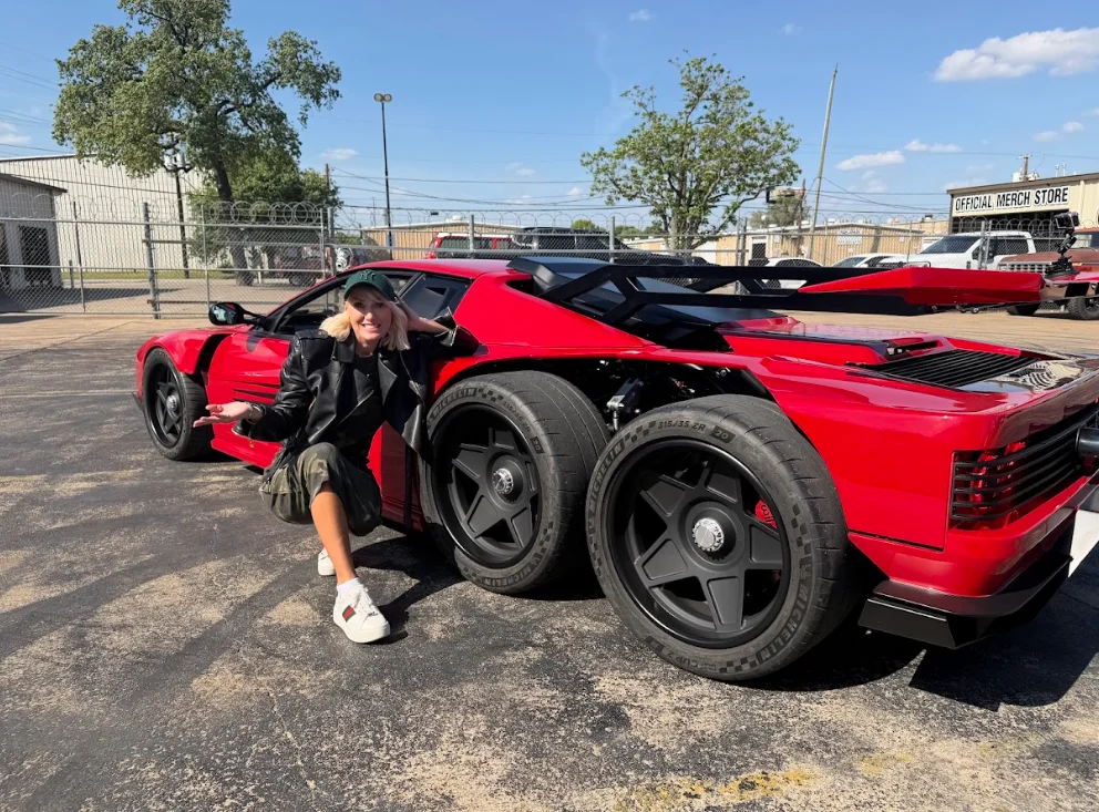 US man spent 2 years building the world's first 6x6 Ferrari Testarossa with 10 times its original horsepower and wheels that cost more than most cars