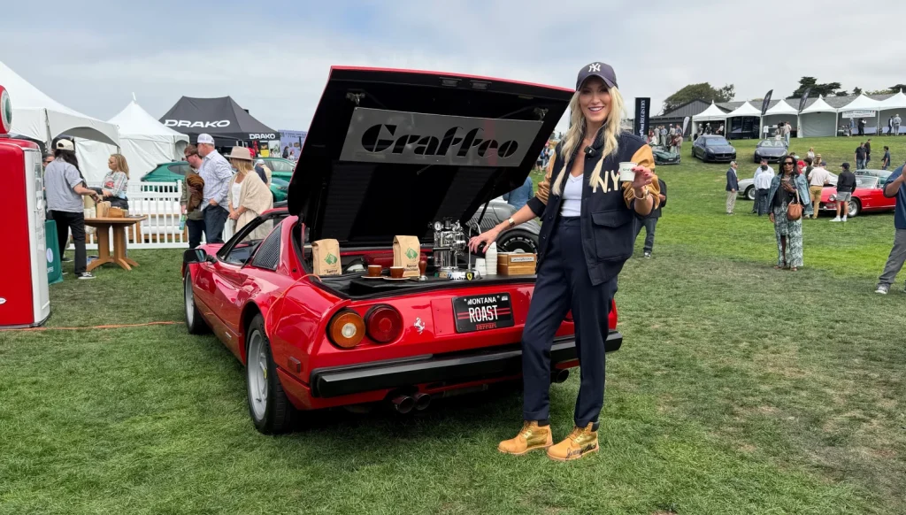 Supercar Blondie pulls espresso shots from 1984 Ferrari 308 GTS Quattrovalvole turned into the world's fastest cafe and it's up for sale with 'free coffee for life'