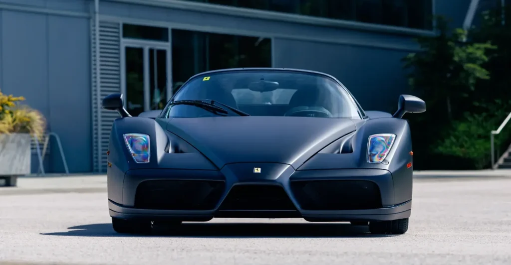 The only matte black Ferrari Enzo ever built is for sale and it was made for the Brunei Royal Family