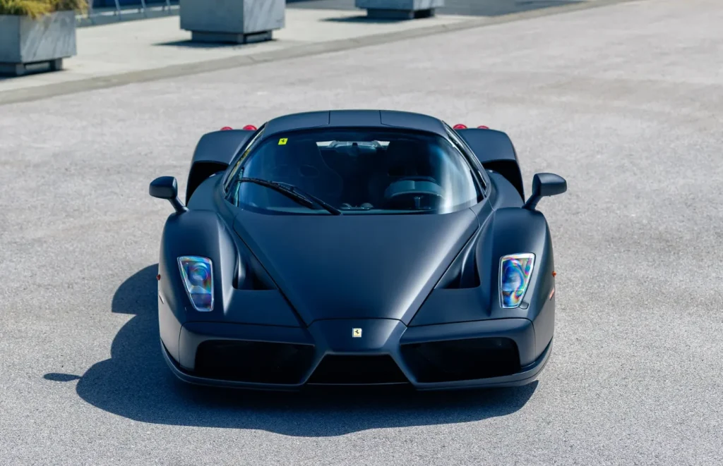 The only matte black Ferrari Enzo ever built is for sale and it was made for the Brunei Royal Family