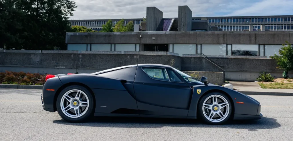 The only matte black Ferrari Enzo ever built is for sale and it was made for the Brunei Royal Family