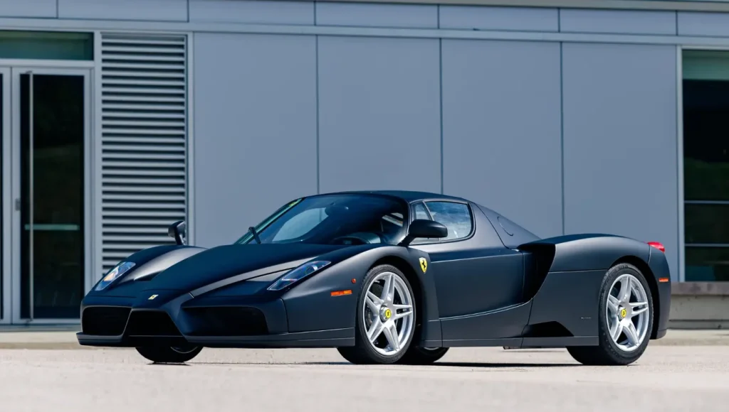The only matte black Ferrari Enzo ever built is for sale and it was made for the Brunei Royal Family