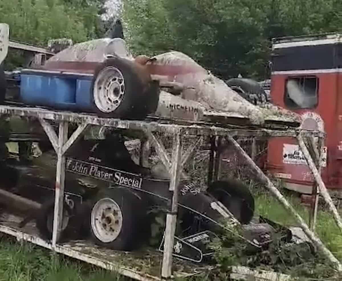 Abandoned F1 cars