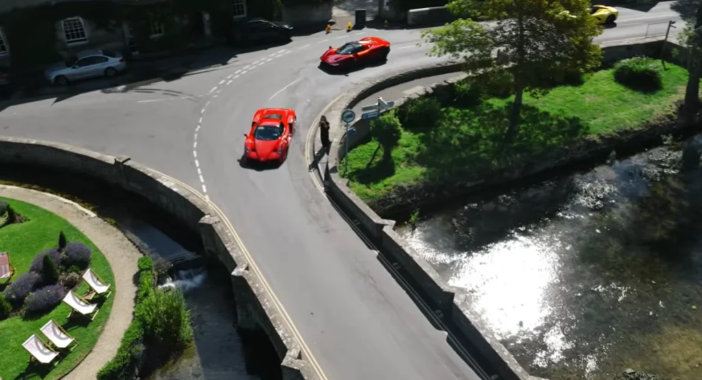 Men take $67M of Ferraris out for a road trip to drive them as they should be and then a special guest turns up to make it all unforgettable