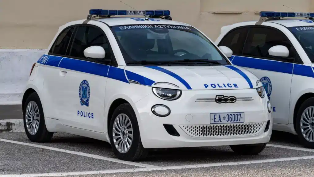 Greek police force has employed the 'least scariest' cop car ever: the Fiat 500e