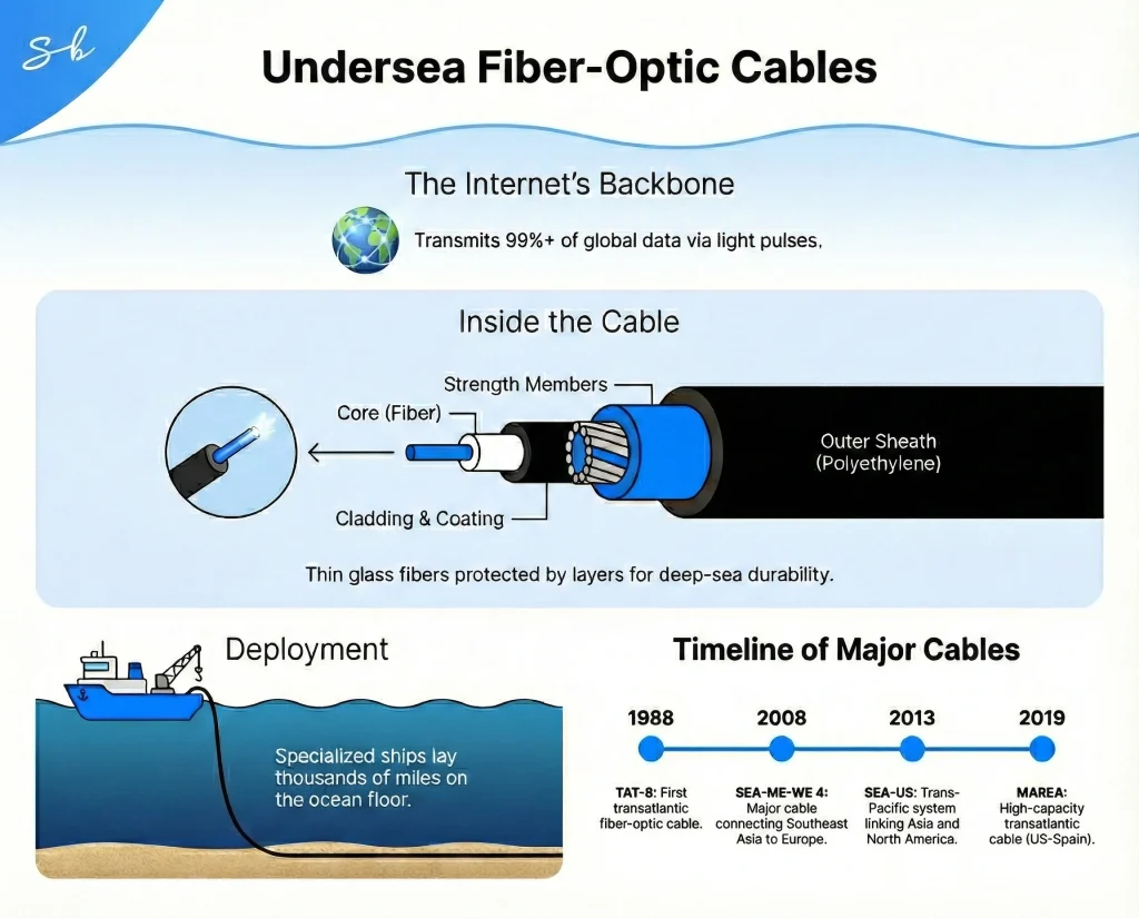 It is engineers, not sharks, who are literally ripping the fiber-optic internet out of the ocean