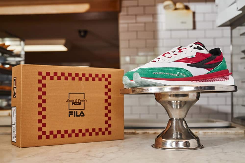 Fila x Louis and Ernie's, sneakers on a silver platter