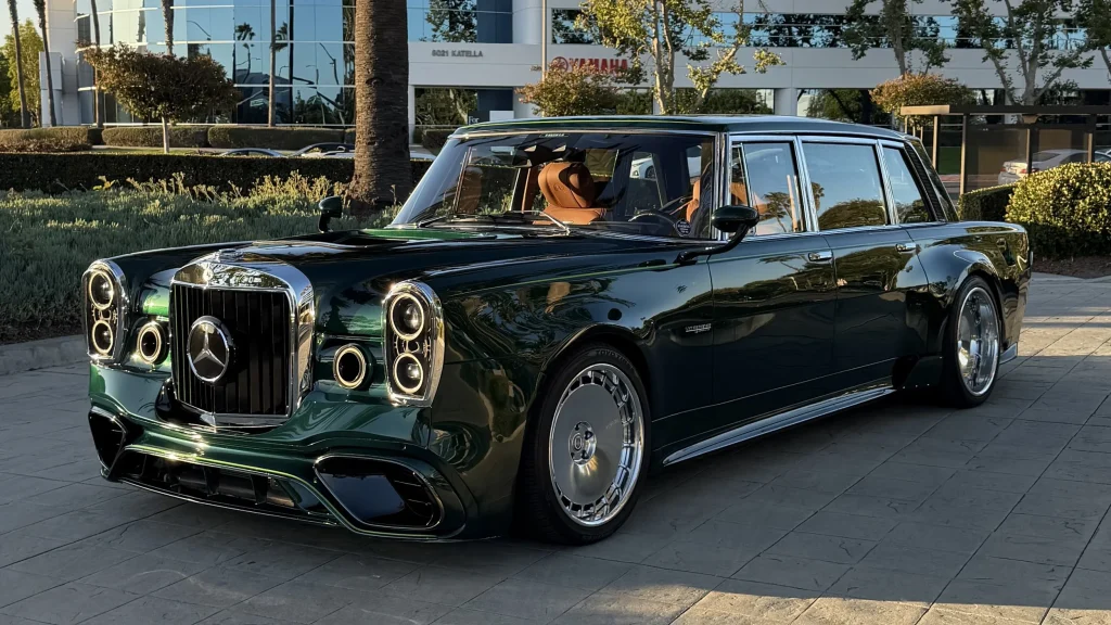 LA shop makes 'Final Boss' custom Mercedes by combining an old 1971 Mercedes 600 with a 2024 Mercedes AMG S63 E Performance