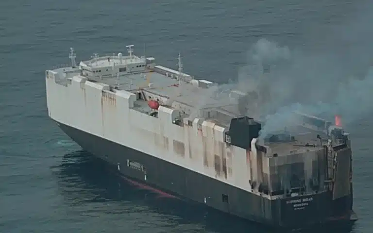 Cargo ship carrying more than 3,000 cars is now abandoned off the coast of Alaska