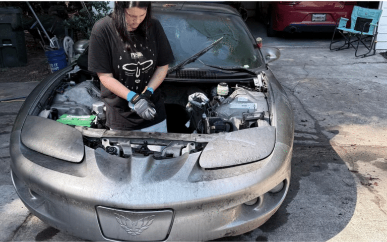 This aspiring professional detailer got to work on her brother's Pontiac Firebird - and she completely transformed it.