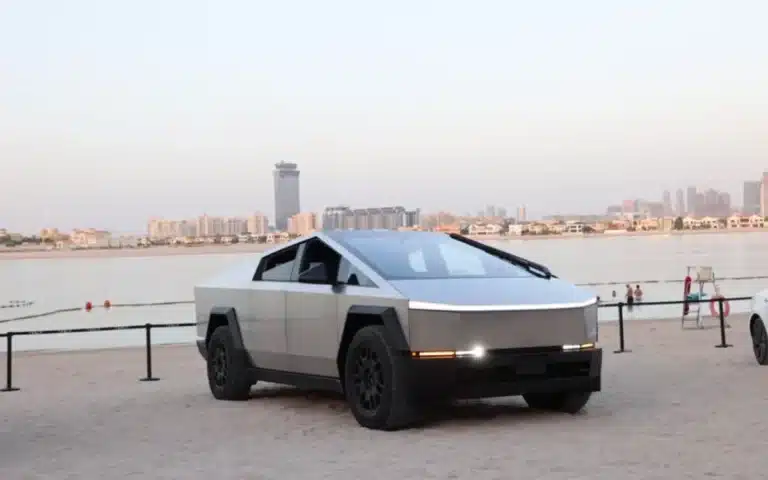 First Cybertruck in Dubai just parked on the beach