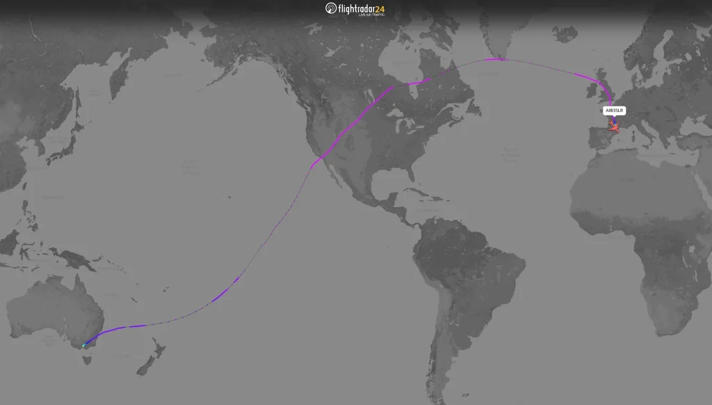 Flightradar24 and FlightAware fans have been tracking this Qantas Airbus A350-1000ULR flight like mad