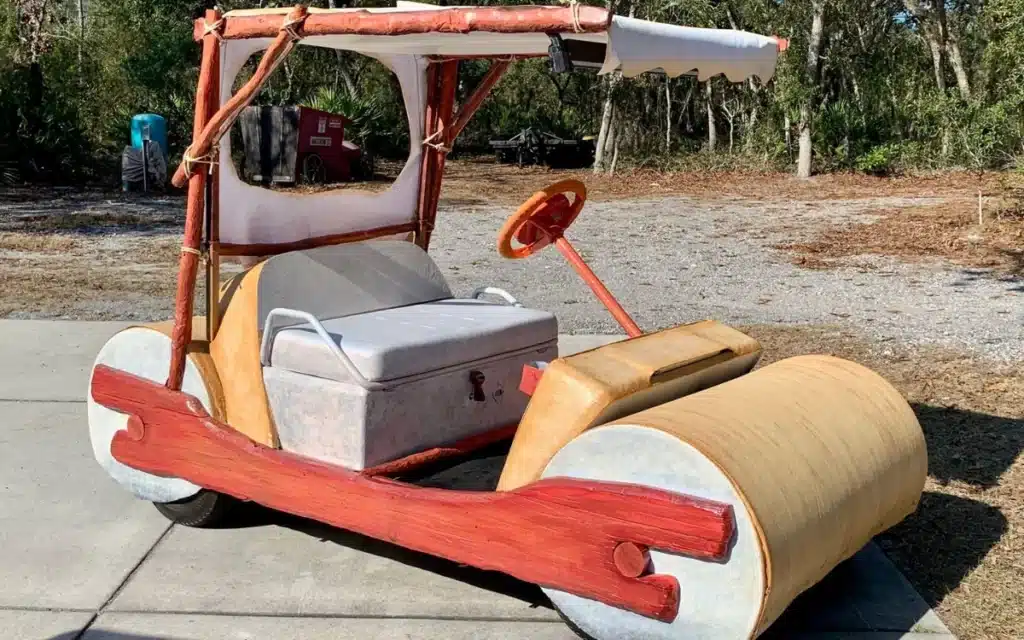 Flintstones Flintmobile EV Golf Kart