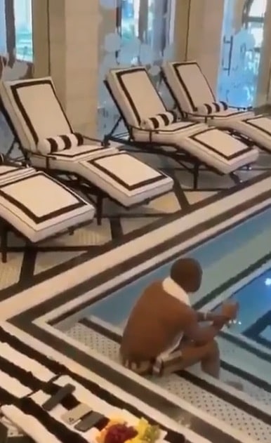 Floyd Mayweather indoor pool in Las Vegas mansion