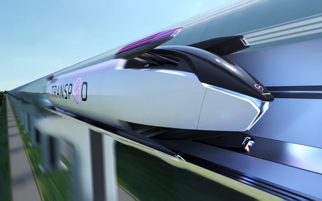 This futuristic train travels in the sky faster than most jets